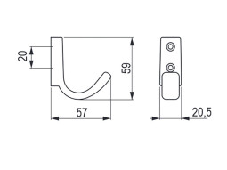 Věšák Rini černá matná 
